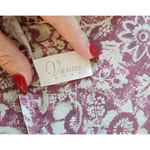Vintage Venus Home Full/Double Size Red Cream Floral Sheet Set - Picture 5 of 6